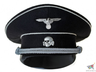 Officer Peaked Cap With Cockade, Allgemeine SS, Germany, Replica