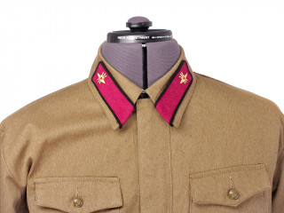 Summer field Gymnastyorka shirt and galife pants RKKA EM soldiers m1935 military uniform (signal troops), USSR WW2, copy