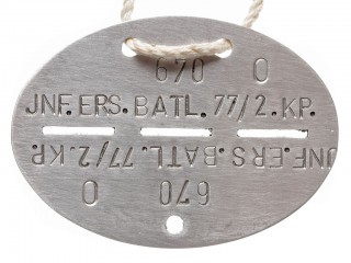 Личный опознавательный жетон (запасной пехотный батальон Вермахта). Германия, копия