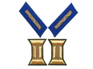 Комплект знаков различия для парадного мундира младших офицеров КА, кавалерия, СССР, копия