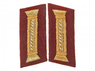 Пара золотых петлиц для парадного мундира, младшего офицерского состава  НКВД, внутренние войска, СССР, копия