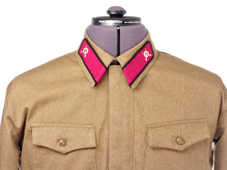 Summer field Gymnastyorka shirt and galife pants RKKA EM soldiers m1935 military uniform (infantry), USSR WW2, copy