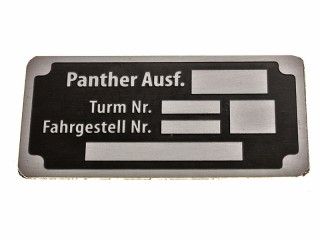 Табличка основная танка Пантера, Panther. ausf. Германия, Копия