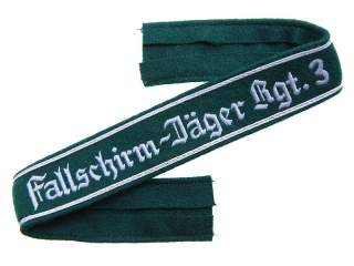 Нарукавная солдатская лента "Fallschirm-Jager Rgt.3", Люфтваффе (Германия), Копия