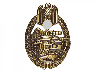 Tank Combat Badge (Panzer-Kampfabzeichen) In Bronze, Germany, Replica